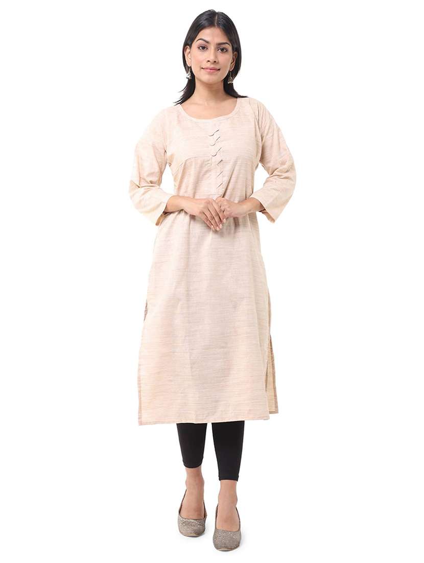 Women Pack Of 2 Three Quarter Sleeve Straight Kurta - 22588601 -  Standard Image - 3
