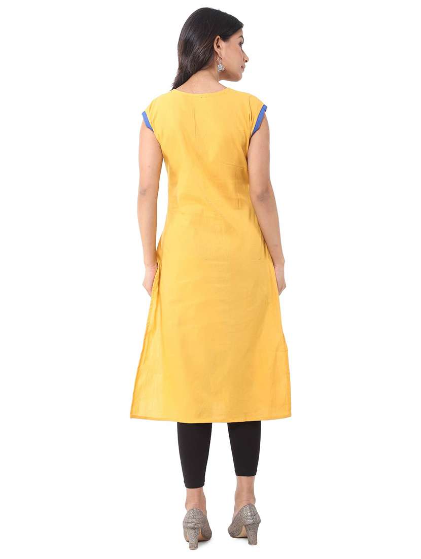 Women Pack Of 2 Cap Sleeve Straight Kurta - 22588604 -  Standard Image - 5