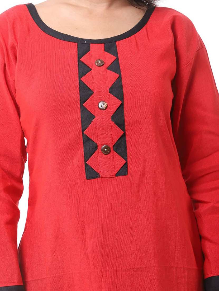Women Pack Of 2 Three Quarter Sleeve Straight Kurta - 22588609 -  Standard Image - 3