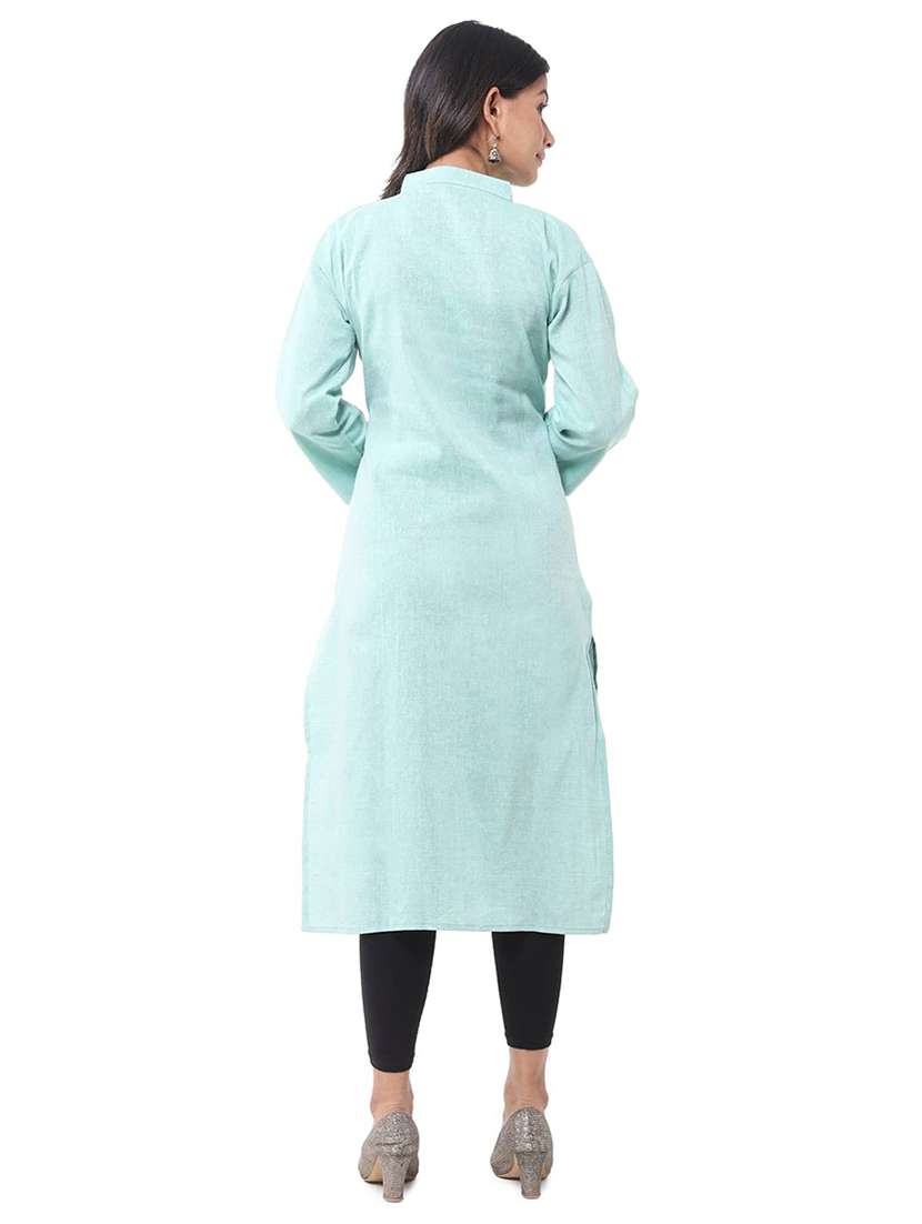 Women Pack Of 2 Three Quarter Sleeve Straight Kurta - 22588609 -  Standard Image - 5