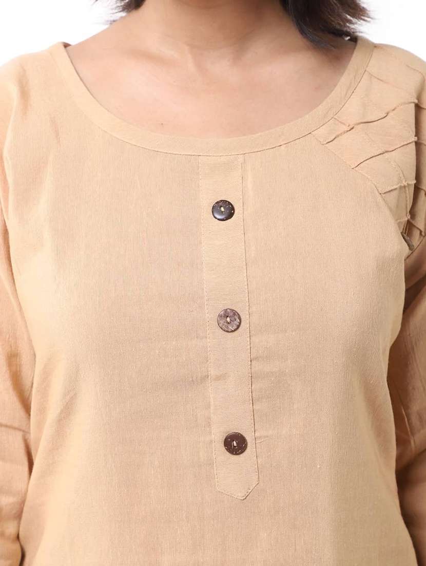 Women Pack Of 2 Solid Three Quarter Sleeves Straight Kurta - 22588610 -  Standard Image - 3