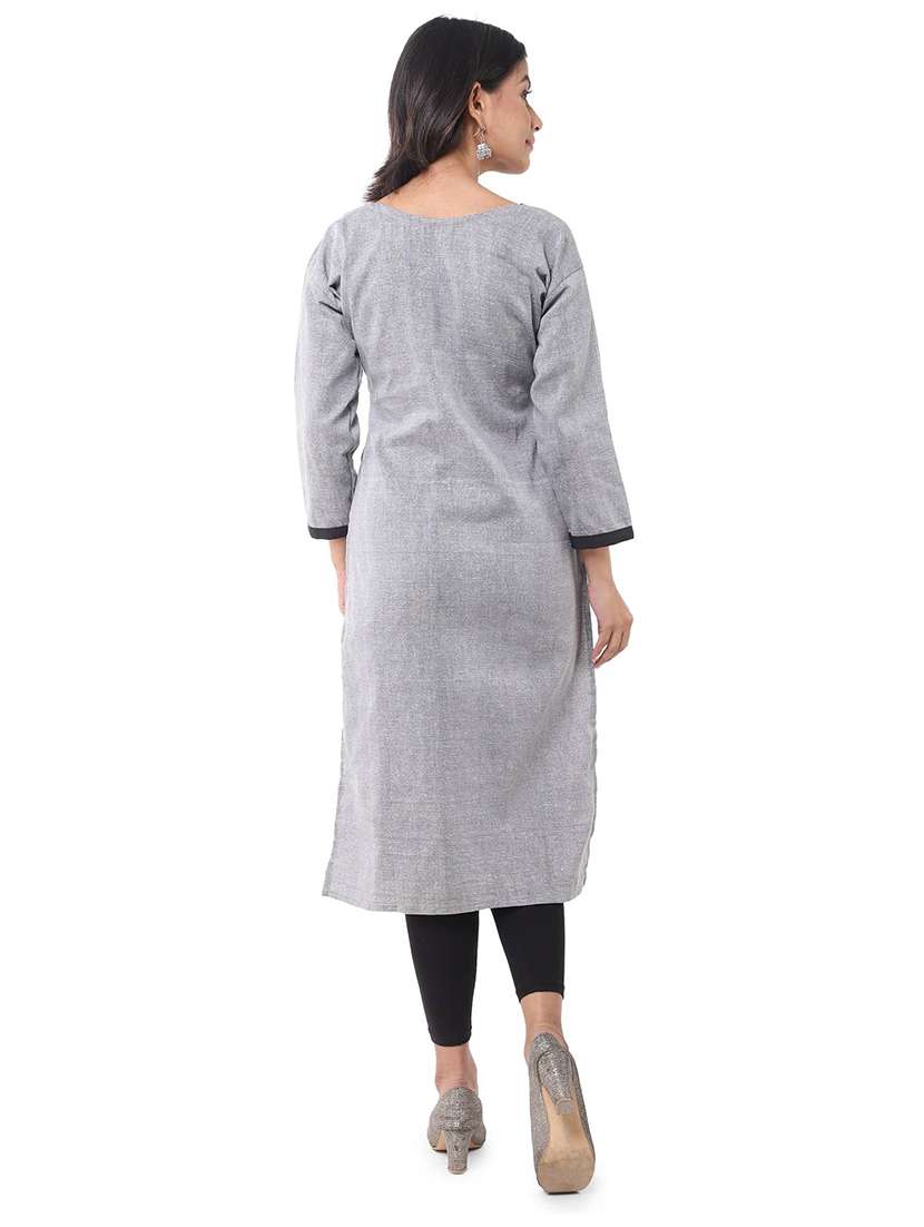 Women Pack Of 2 Three Quarter Sleeve Straight Kurta - 22588622 -  Standard Image - 3