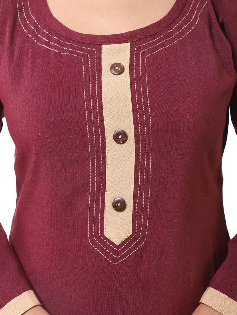 Women Pack Of 2 Solid Three Quarter Sleeves Straight Kurta - 22588624 -  Standard Image - 3