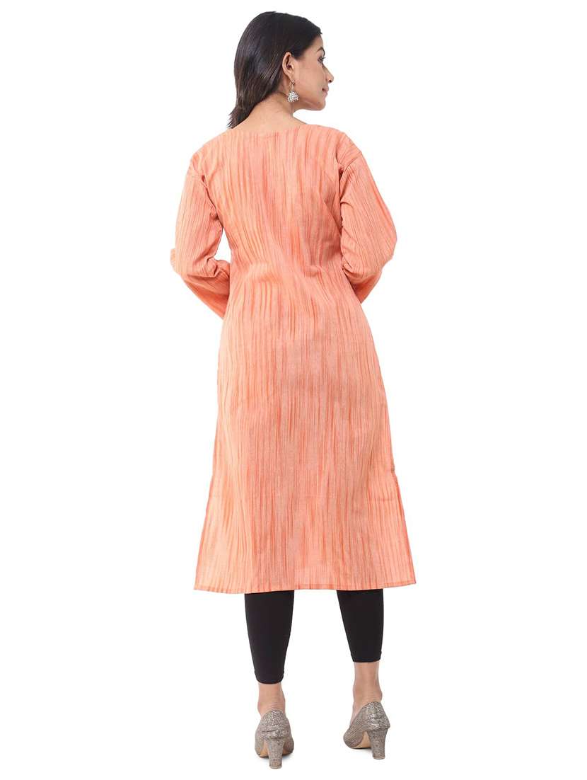 women pack of 2 three quarter sleeve straight kurta - 22588641 -  Standard Image - 5
