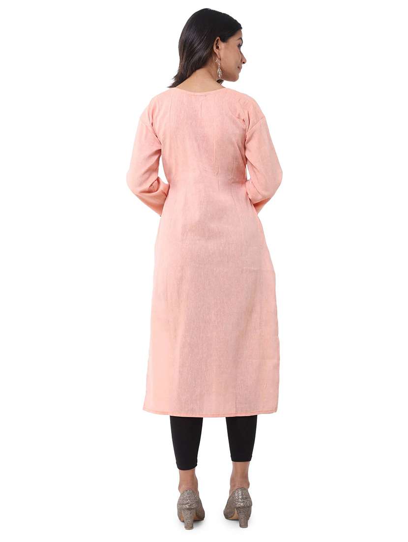Women Pack Of 2 Three Quarter Sleeve Straight Kurta - 22588642 -  Standard Image - 5