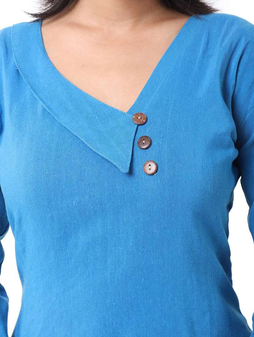 Women Pack Of 2 Three Quarter Sleeve Straight Kurta - 22588644 -  Standard Image - 3