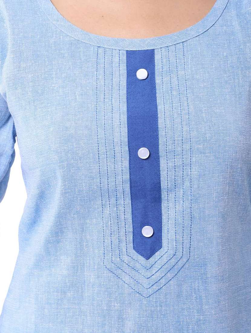 Women Pack Of 2 Solid Three Quarter Sleeves Straight Kurta - 22588646 -  Standard Image - 8