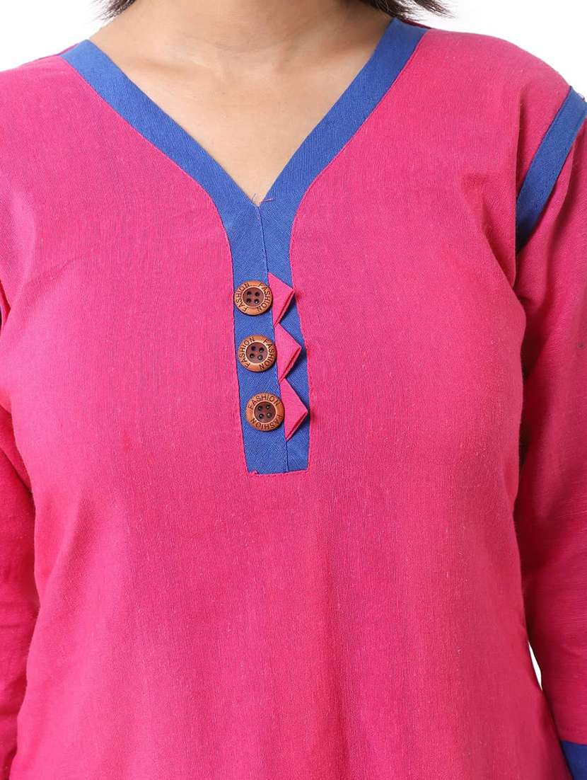 Women Pack Of 2 Three Quarter Sleeve Straight Kurta - 22588647 -  Standard Image - 3