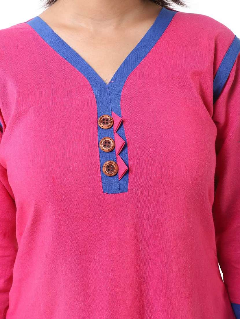multi colored cotton straight kurta - 22588679 -  Standard Image - 3