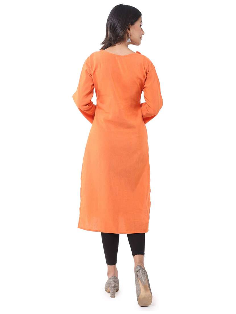 multi colored cotton straight kurta - 22588679 -  Standard Image - 5