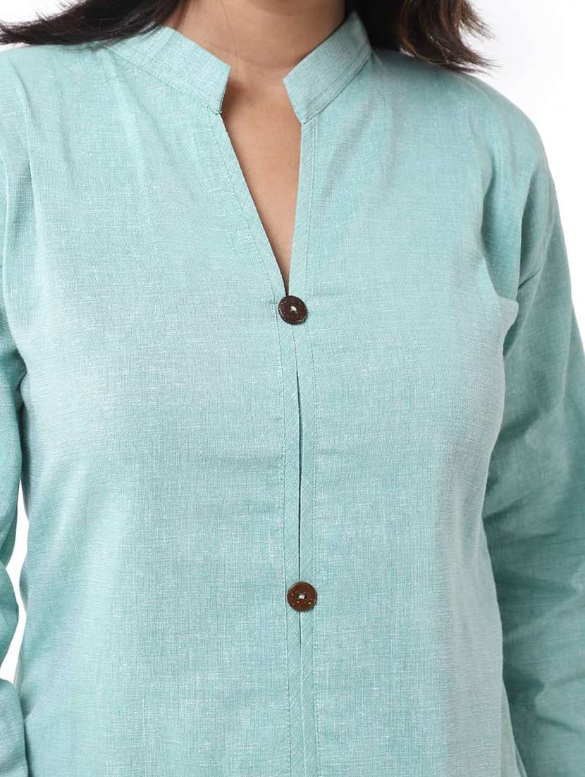 Women Pack Of 2 Solid Three Quarter Sleeves Straight Kurta - 22588685 -  Standard Image - 5