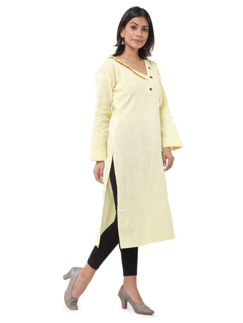 Women Pack Of 2 Solid Three Quarter Sleeves Straight Kurta - 22588692 -  Standard Image - 5