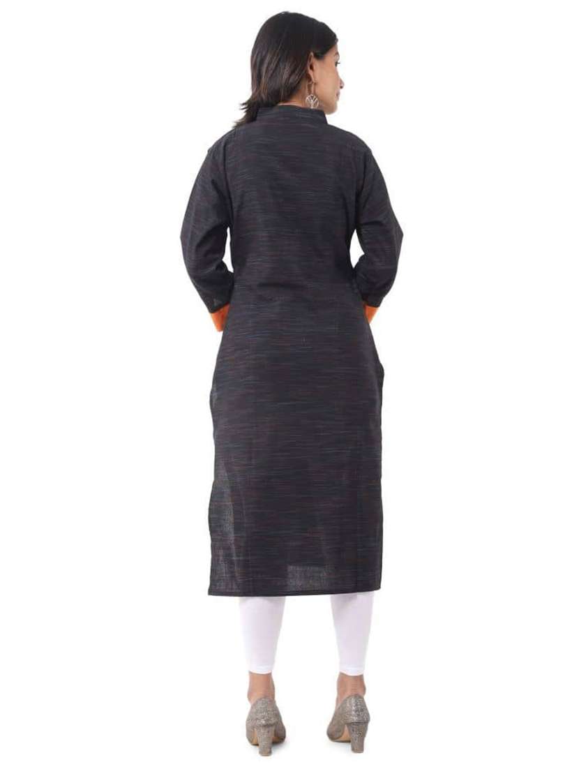 women pack of 2 three quarter sleeve straight kurta - 22588696 -  Standard Image - 3