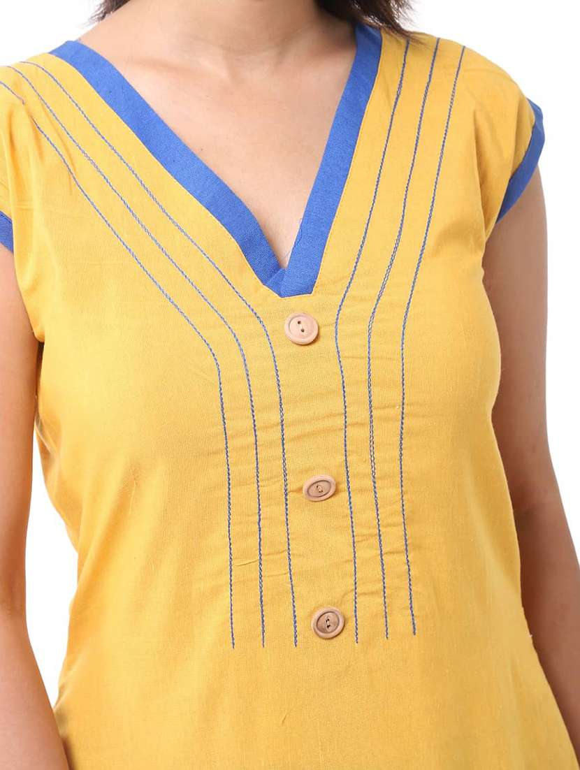 Women Pack Of 2 Solid Three Quarter Sleeves Straight Kurta - 22588697 -  Standard Image - 3