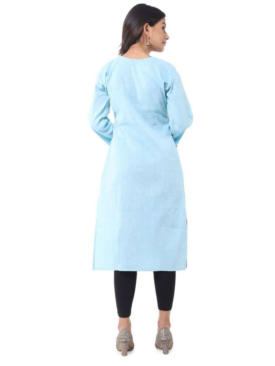 Women Pack Of 2 Three Quarter Sleeve Straight Kurta - 22588709 -  Standard Image - 3