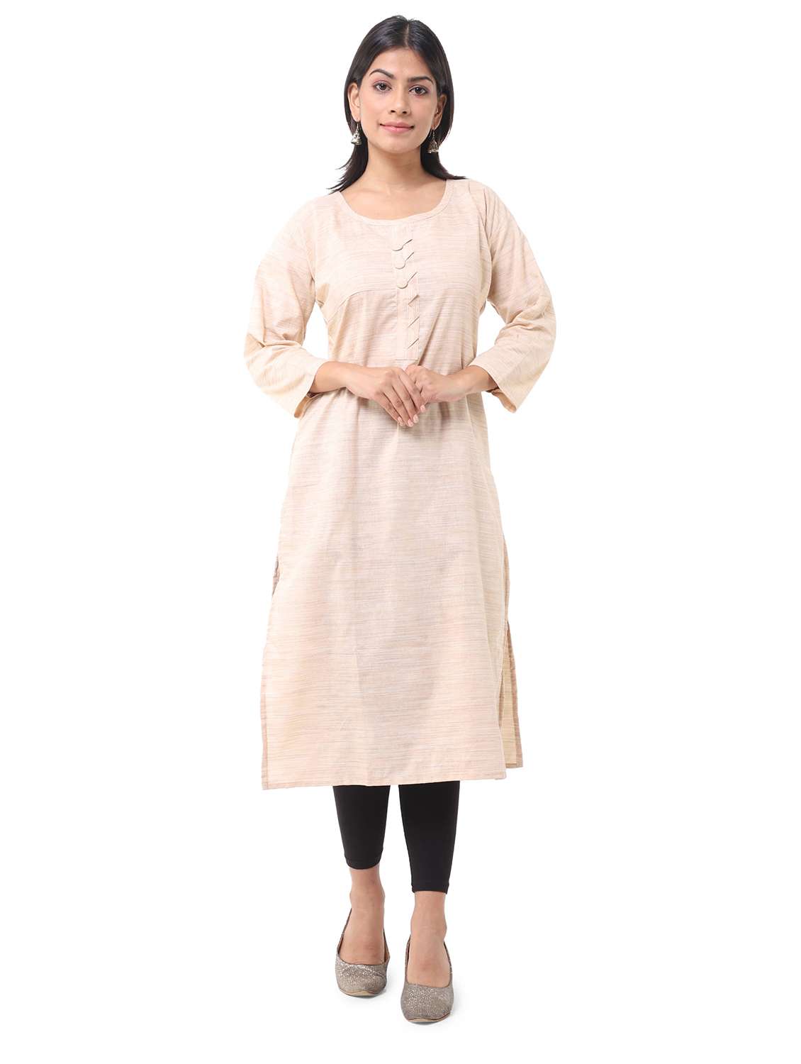 Women Pack Of 2 Three Quarter Sleeve Straight Kurta - 22588731 -  Standard Image - 3