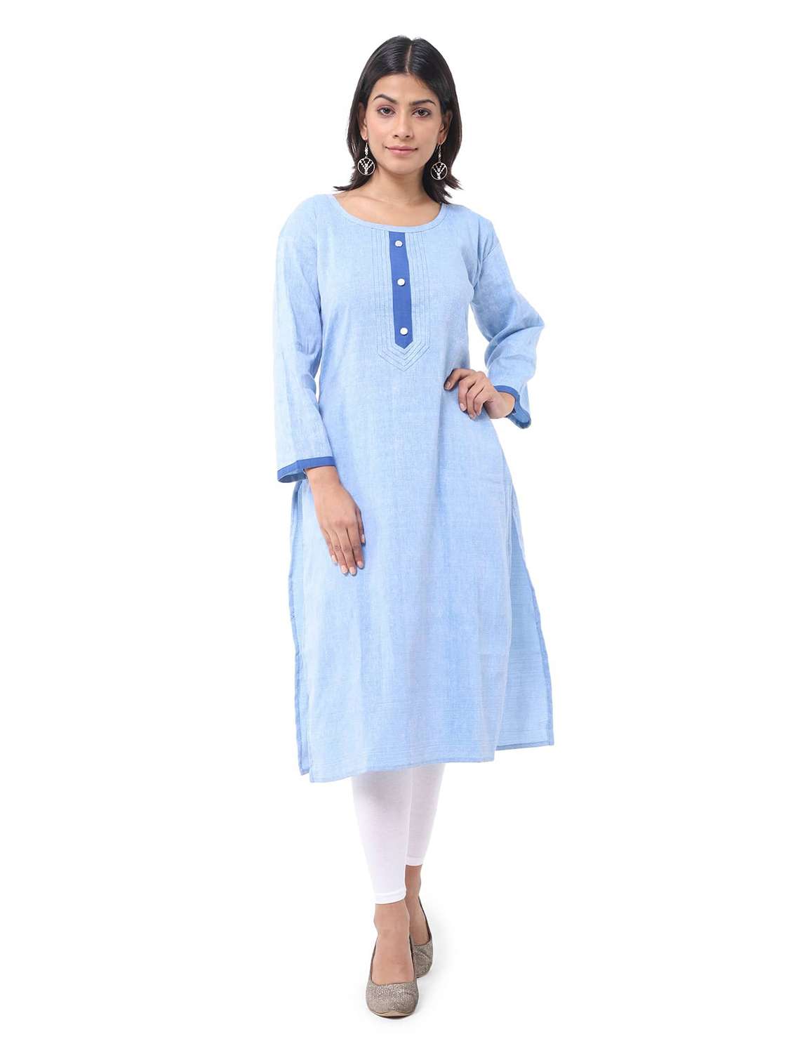 Women Pack Of 2 Three Quarter Sleeve Straight Kurta - 22588768 -  Standard Image - 3