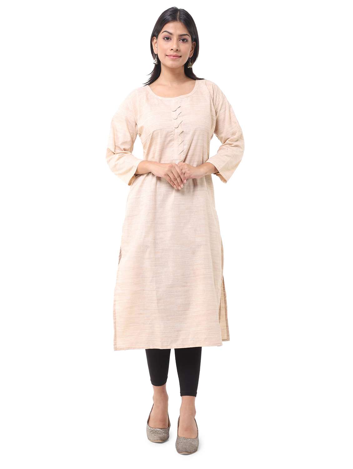 women pack of 2 three quarter sleeve straight kurta