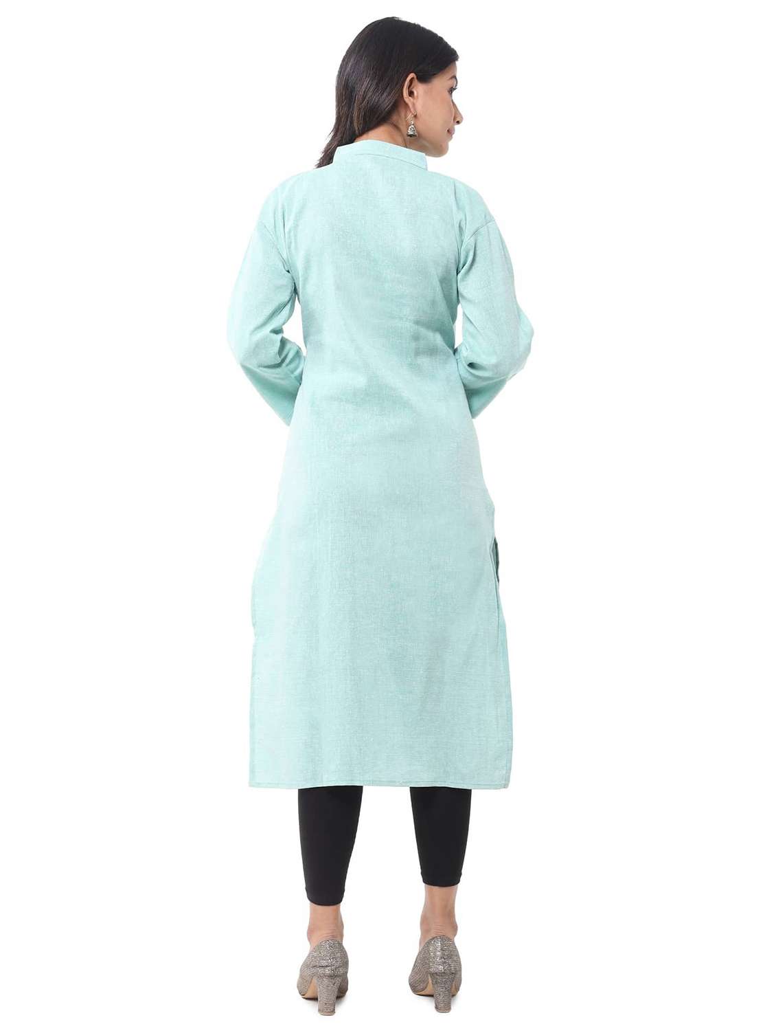 Women Pack Of 2 Three Quarter Sleeve Straight Kurta - 22588800 -  Standard Image - 3