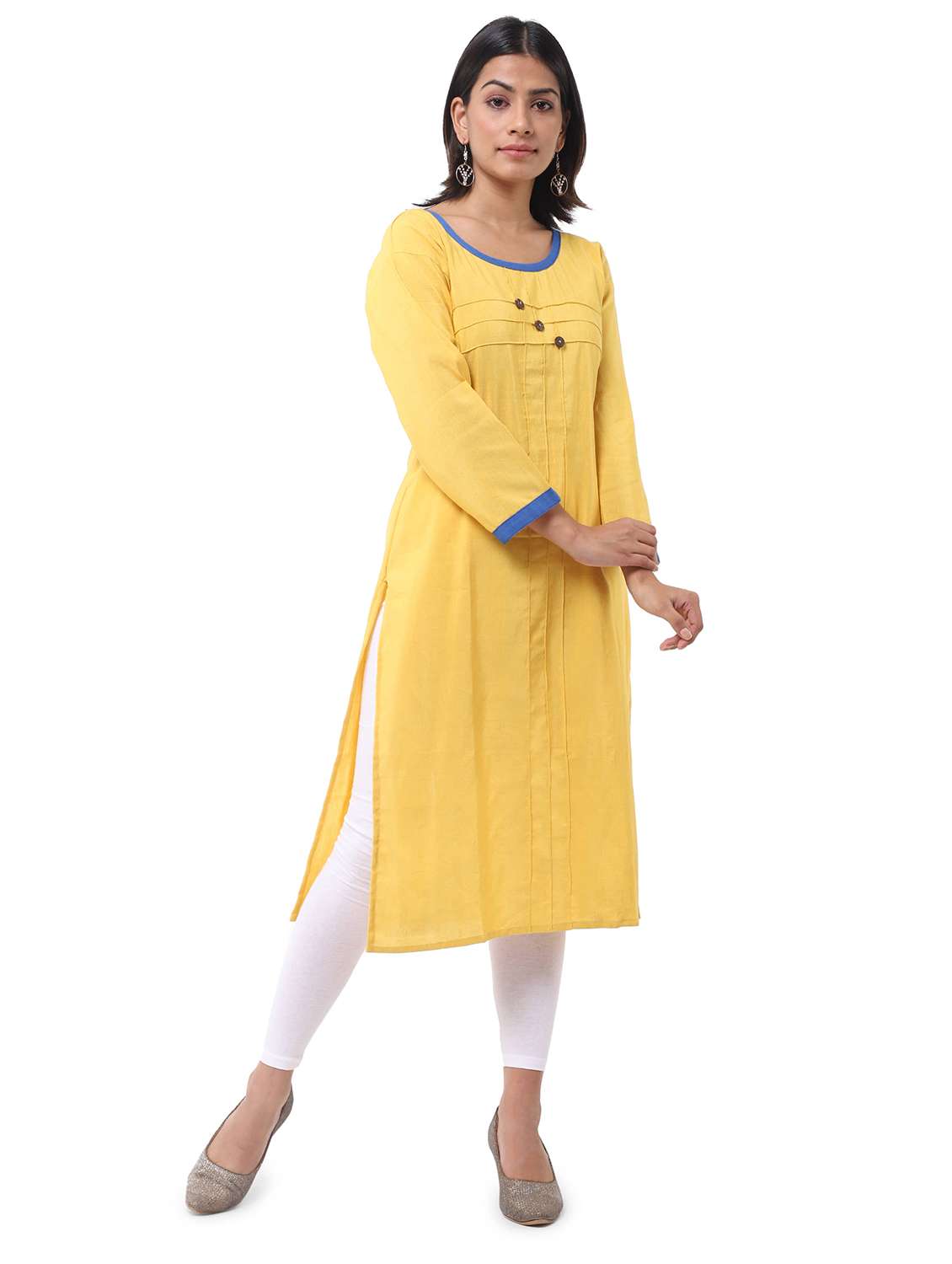 Women Pack Of 2 Three Quarter Sleeve Straight Kurta - 22588813 -  Standard Image - 3