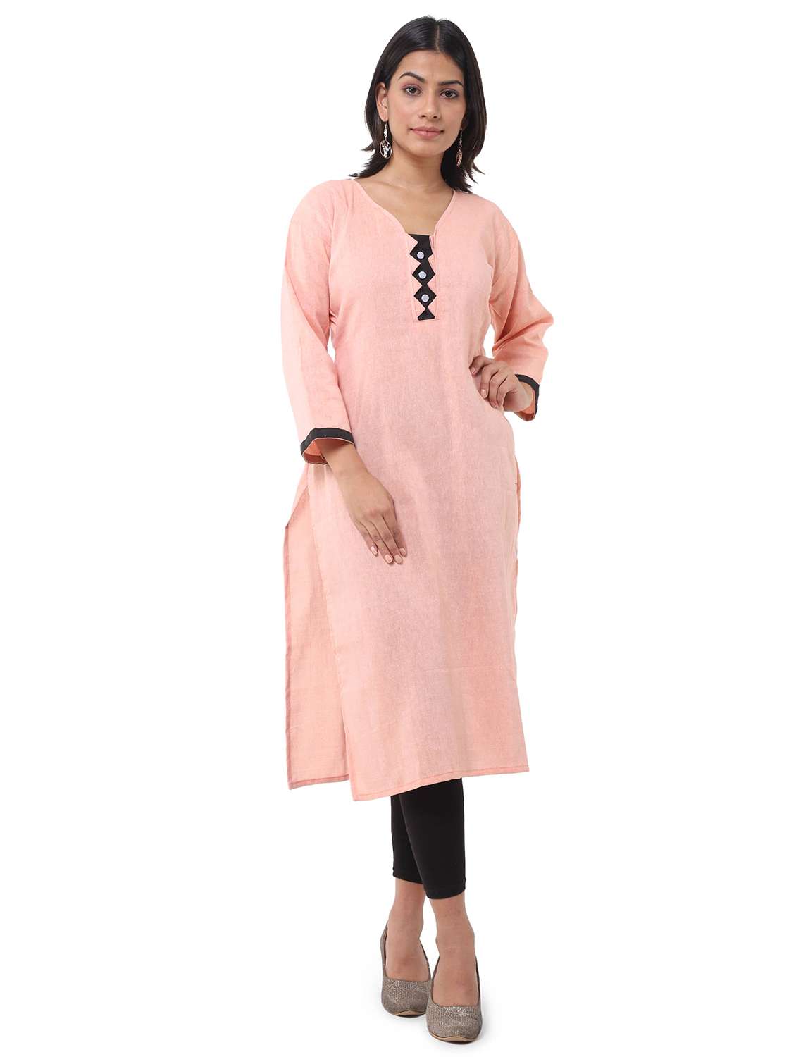 Women Pack Of 2 Three Quarter Sleeve Straight Kurta - 22588826 -  Standard Image - 3