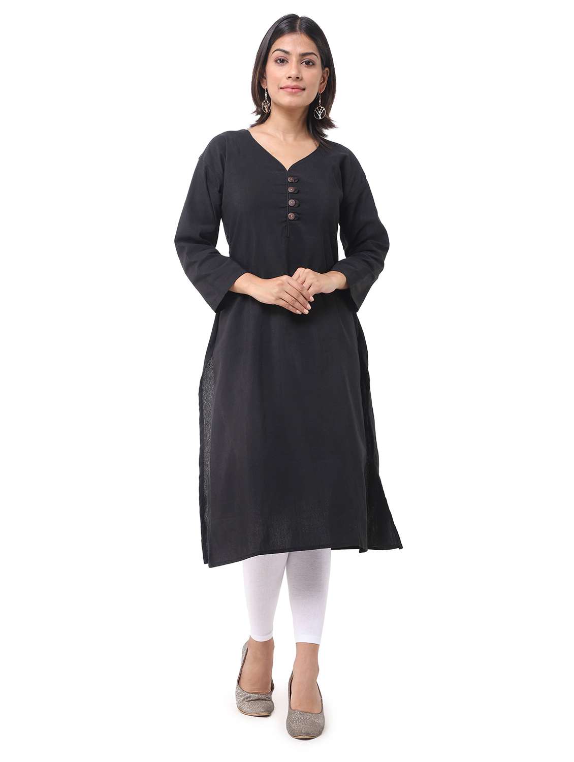 Women Pack Of 2 Three Quarter Sleeve Straight Kurta - 22588846 -  Standard Image - 3