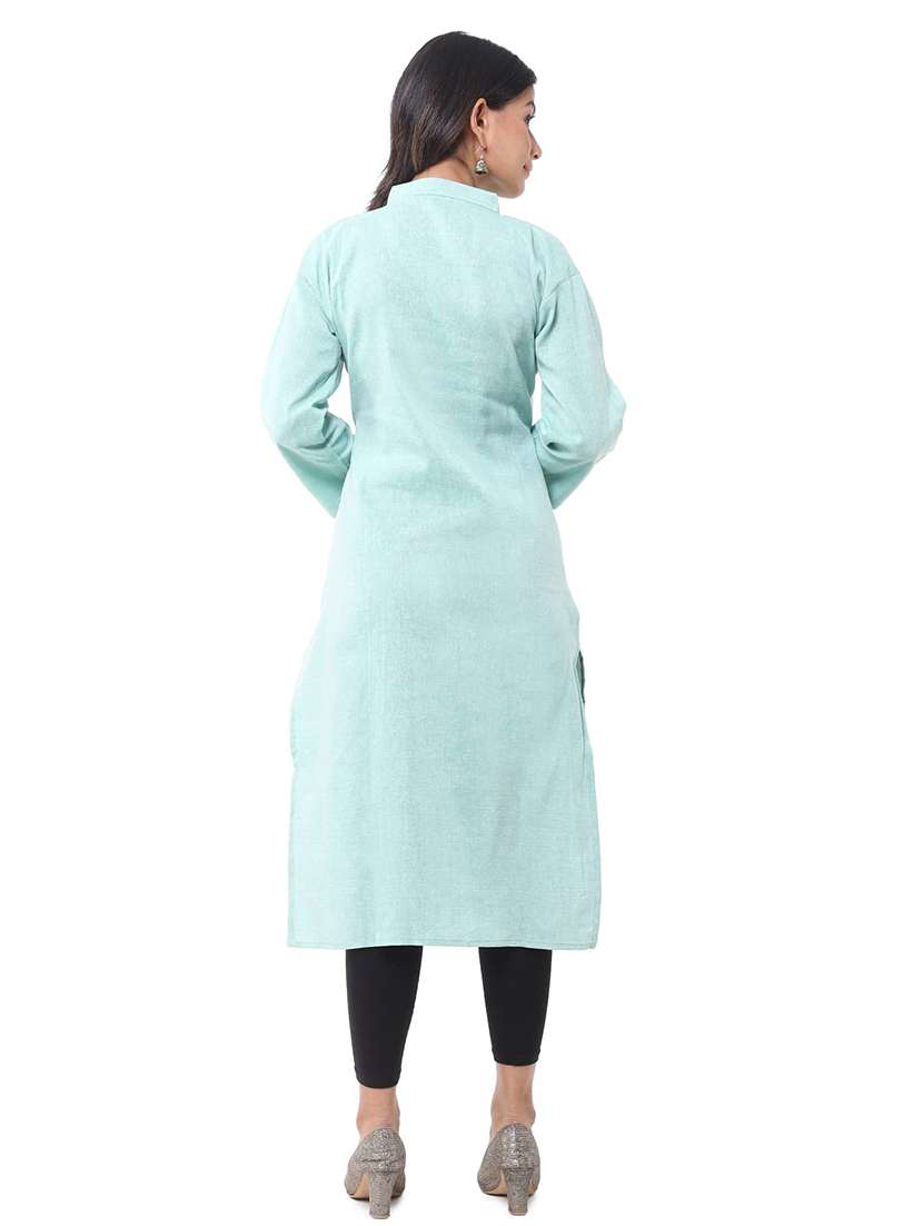 Women Pack Of 2 Three Quarter Sleeve Straight Kurta - 22588883 -  Standard Image - 5