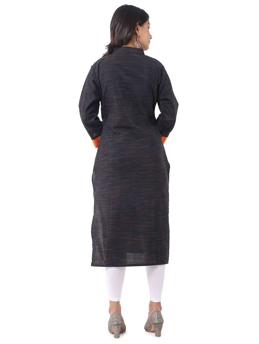 Women Pack Of 2 Self Design Three Quarter Sleeves Straight Kurta - 22588909 -  Standard Image - 5