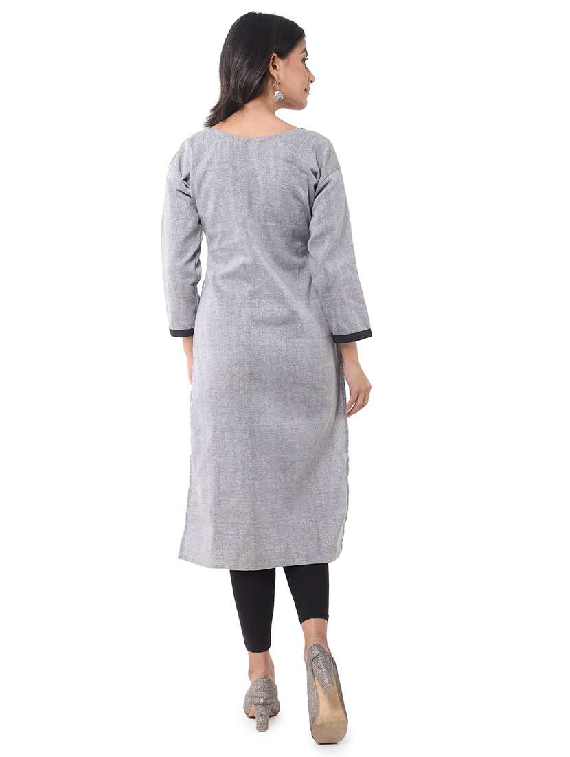 Women Pack Of 2 Three Quarter Sleeve Straight Kurta - 22588919 -  Standard Image - 5