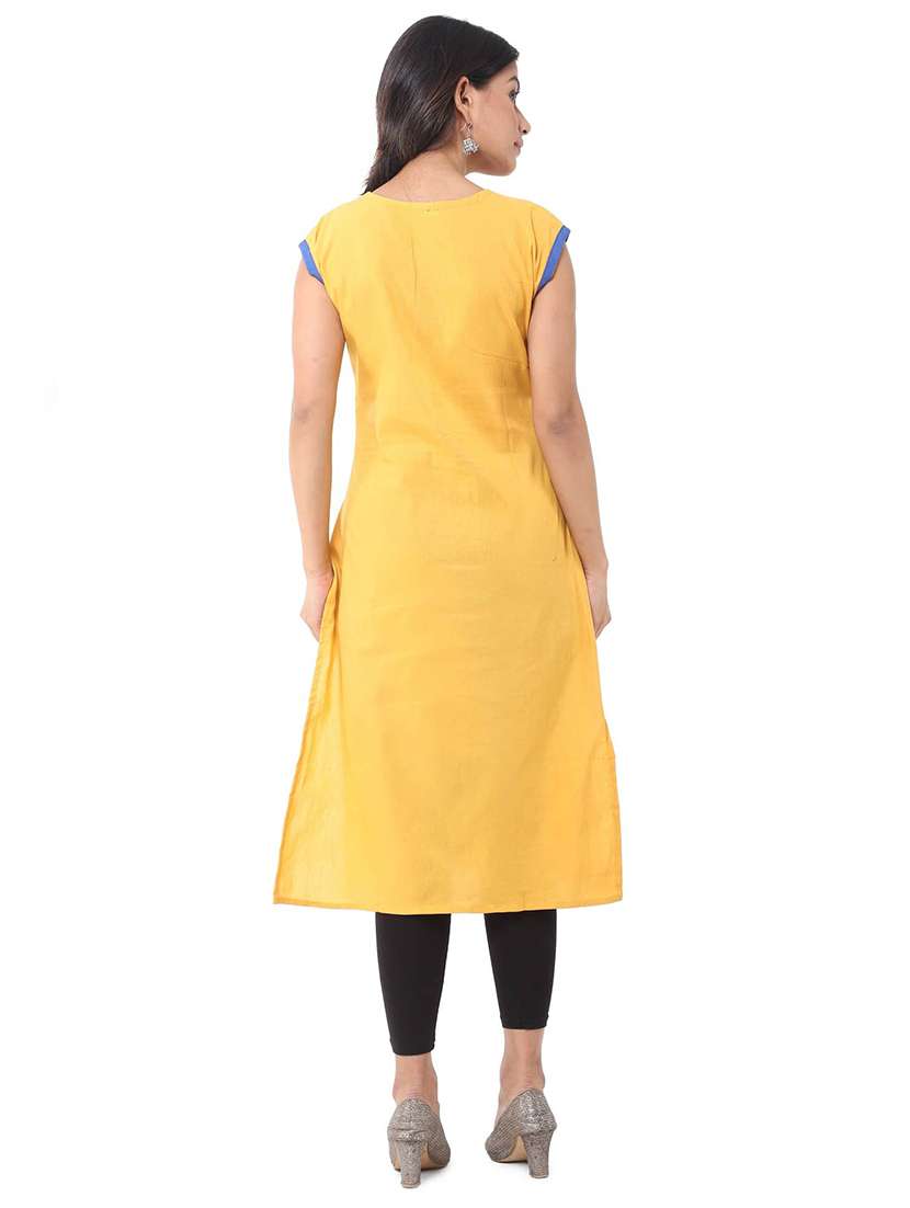 Women Pack Of 2 Three Quarter Sleeve Straight Kurta - 22588926 -  Standard Image - 5