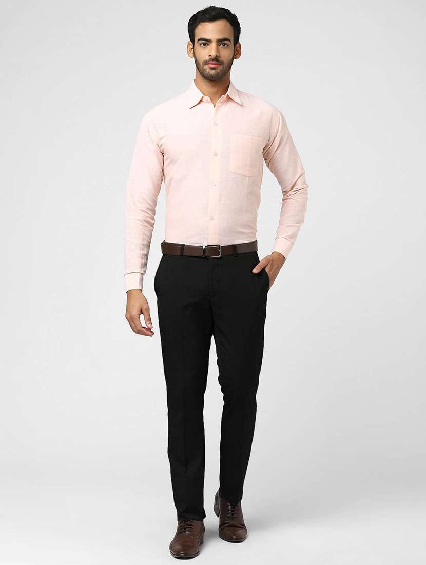 Men Solid Long Sleeves Regular Fit Shirt - 22589190 -  Standard Image - 3