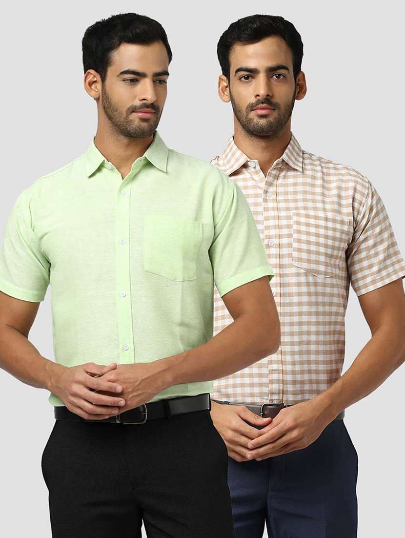 men pack of 2 printed short sleeves shirt
