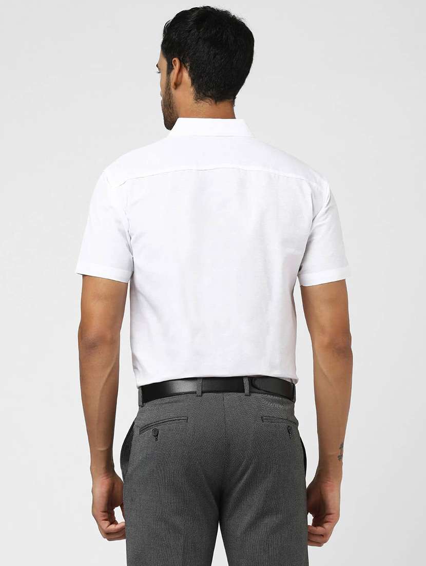 Men Solid Short Sleeves Regular Fit Shirt - 22589222 -  Standard Image - 3