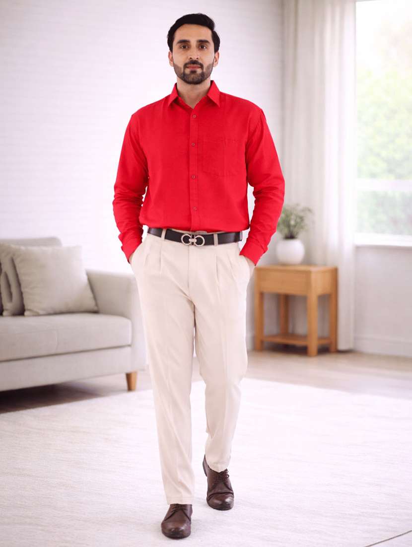 Men Solid Long Sleeves Regular Fit Shirt - 22589243 -  Standard Image - 3
