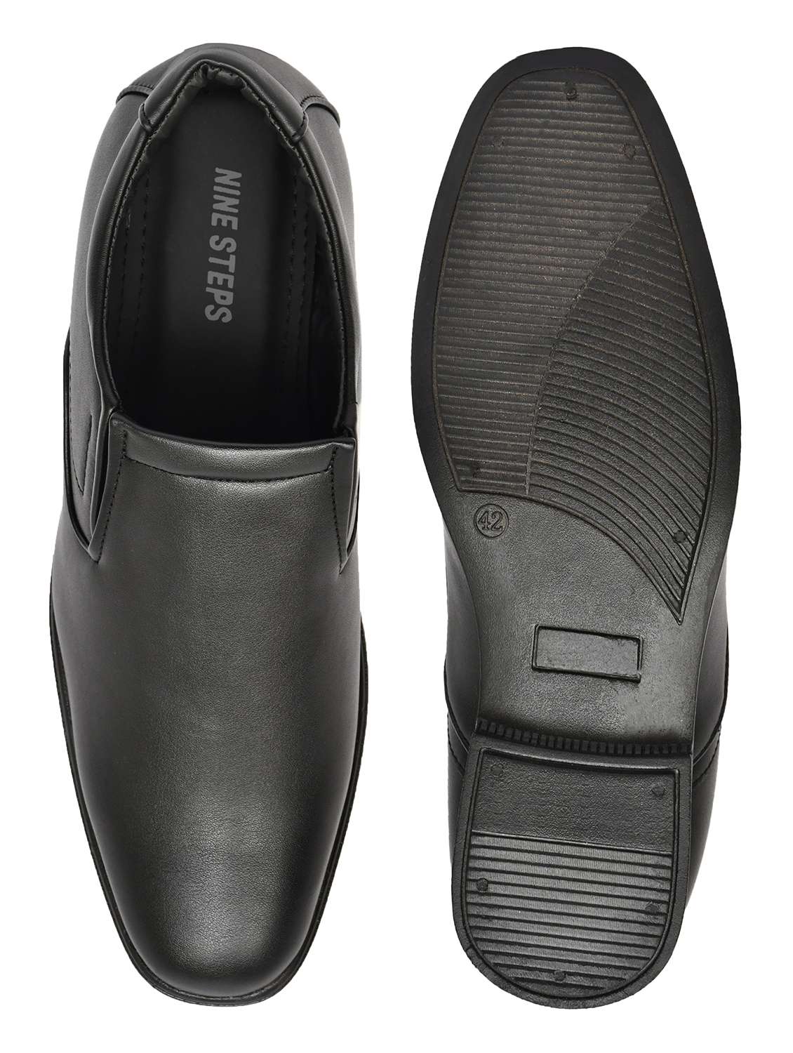 Men Solid Slip On Formal Shoes - 22589301 -  Standard Image - 5