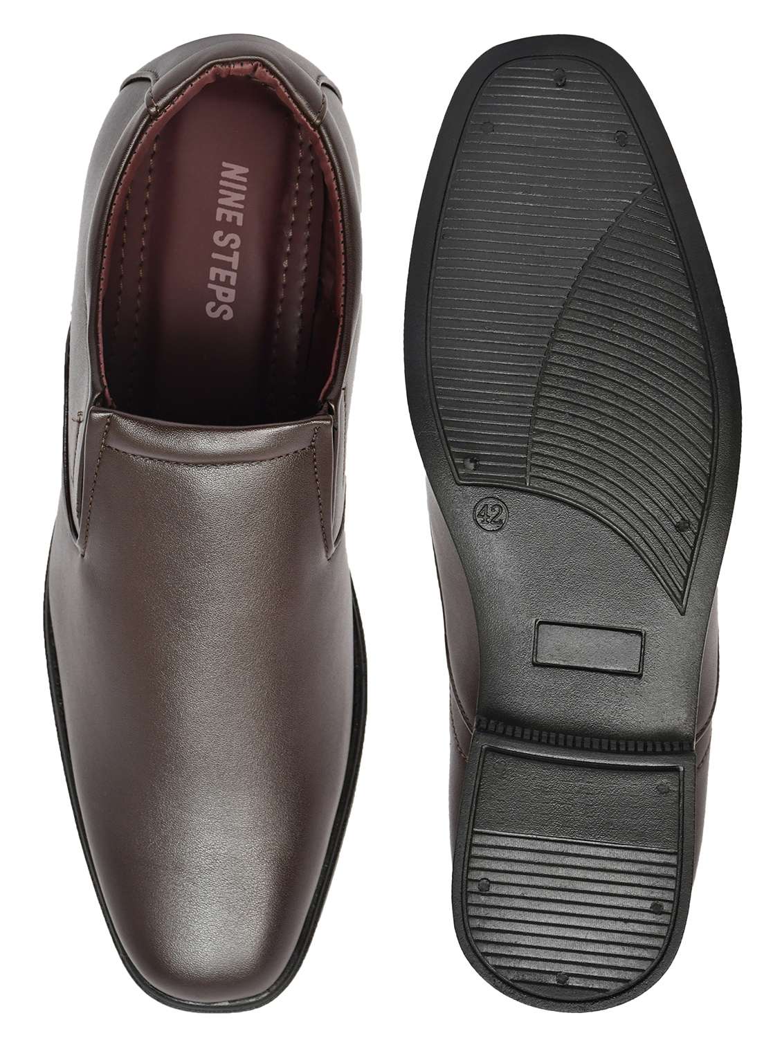 Men Solid Slip On Formal Shoes - 22589302 -  Standard Image - 5