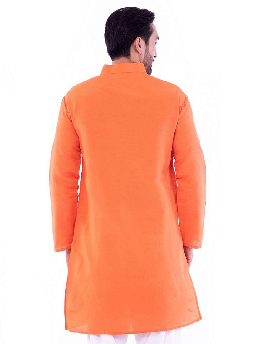 Men Pack Of 2 Solid Mandarin Neck Kurta - 22589375 -  Standard Image - 5