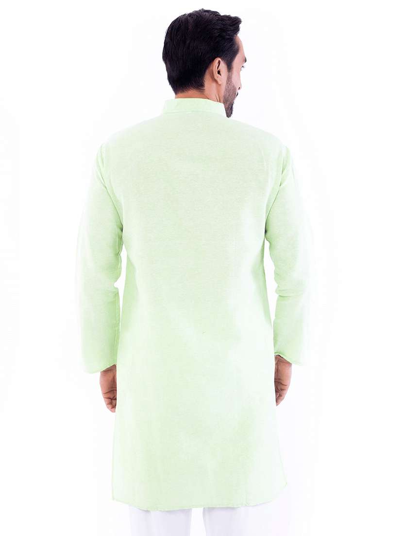 men pack of 2 solid mandarin neck kurta - 22589377 -  Standard Image - 5