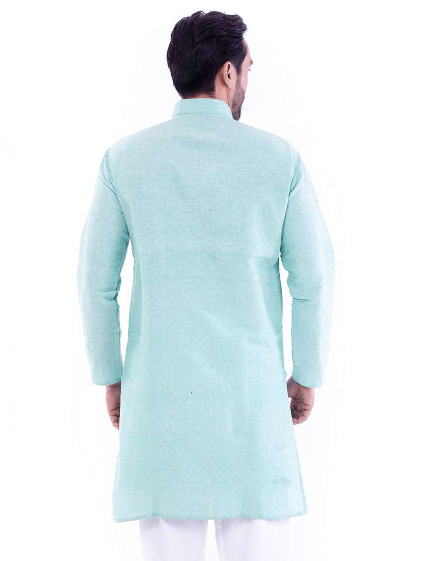 Men Pack Of 2 Solid Mandarin Neck Kurta - 22589379 -  Standard Image - 5