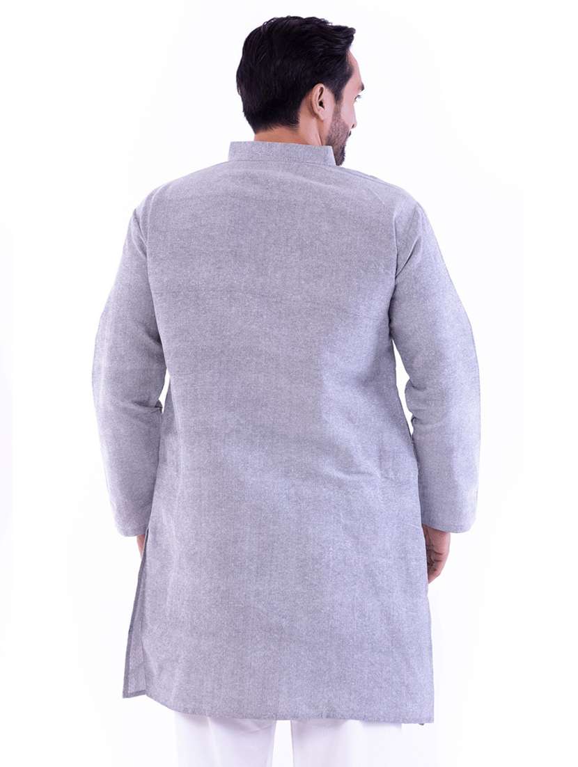 Men Pack Of 2 Solid Mandarin Neck Kurta - 22589422 -  Standard Image - 5