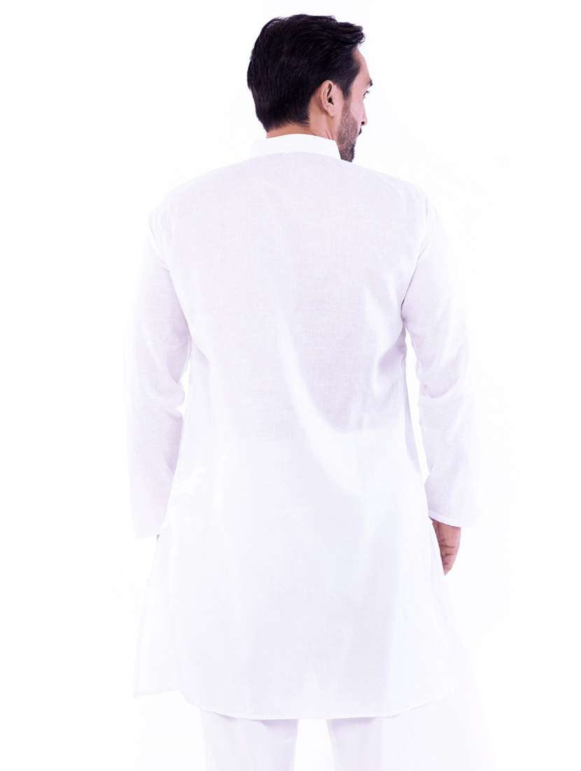 Men Pack Of 2 Solid Mandarin Neck Kurta - 22589428 -  Standard Image - 5
