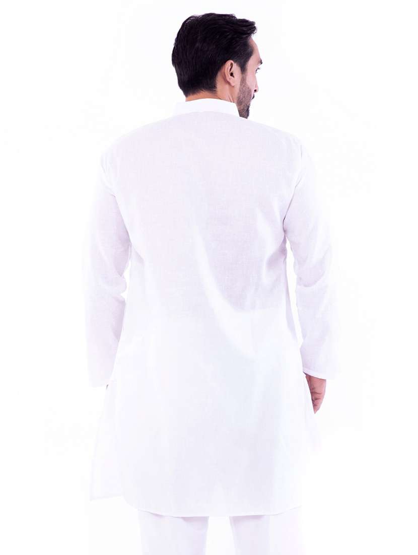 Men Pack Of 2 Solid Mandarin Neck Kurta - 22589452 -  Standard Image - 5