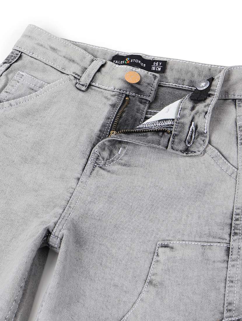 Boys Solid Mid Rise Relaxed Fit Jeans - 22589838 -  Standard Image - 3