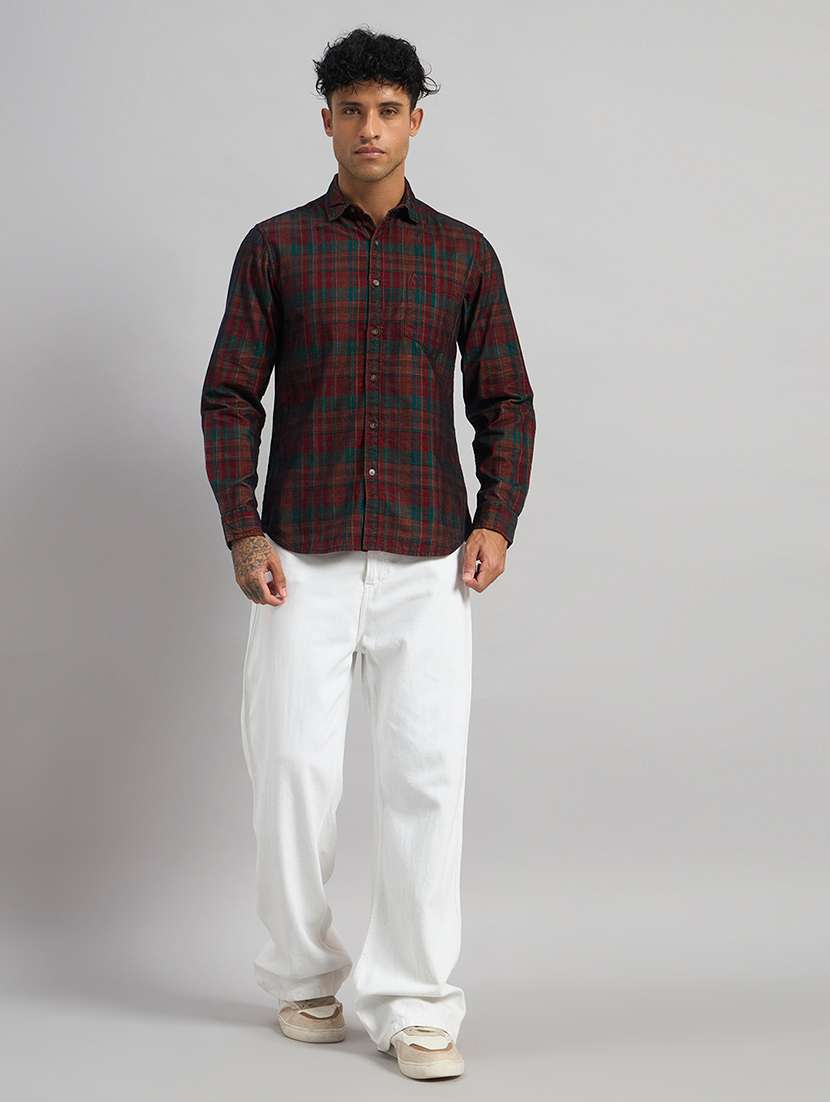 men checkered long sleeve regular fit casual shirt - 22589892 -  Standard Image - 5