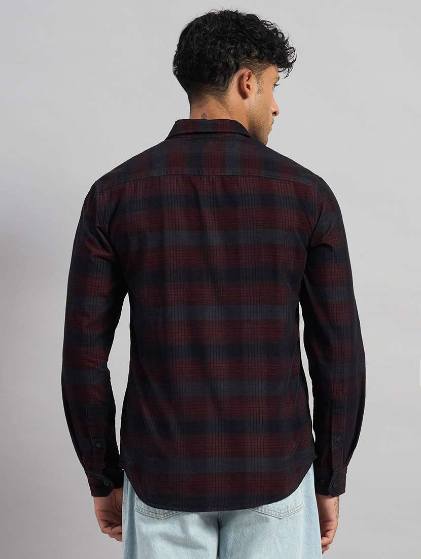 men checkered long sleeve regular fit casual shirt - 22589897 -  Standard Image - 3