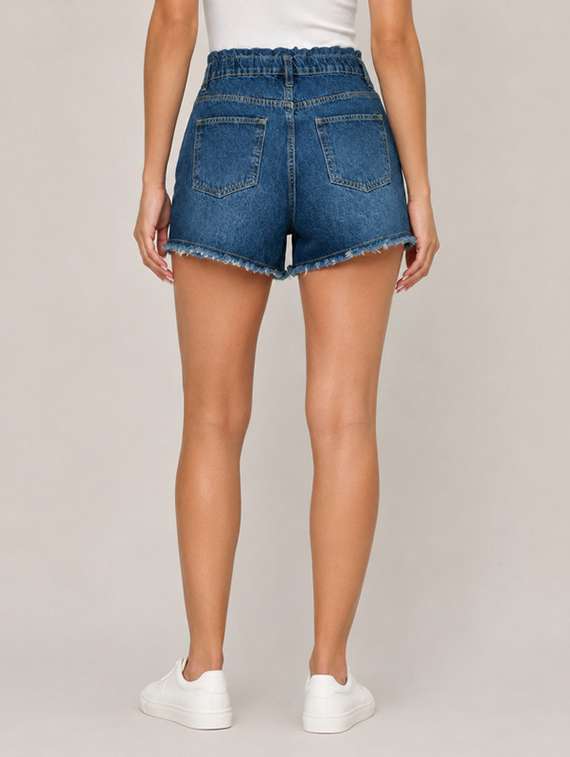Women Washed High Rise Denim Shorts - 22590162 -  Standard Image - 3