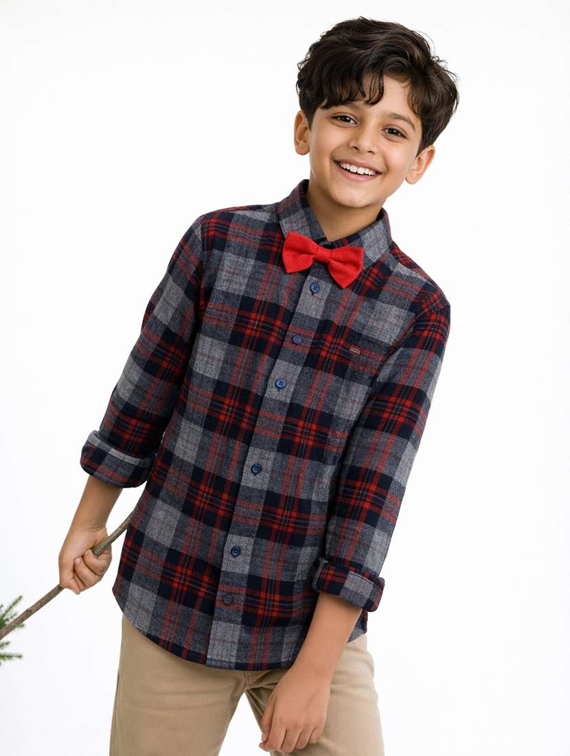 boys printed long sleeves regular shirt