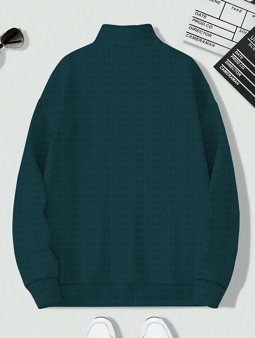 Men Self Design Long Sleeve Regular Fit T-shirt - 22590234 -  Standard Image - 5