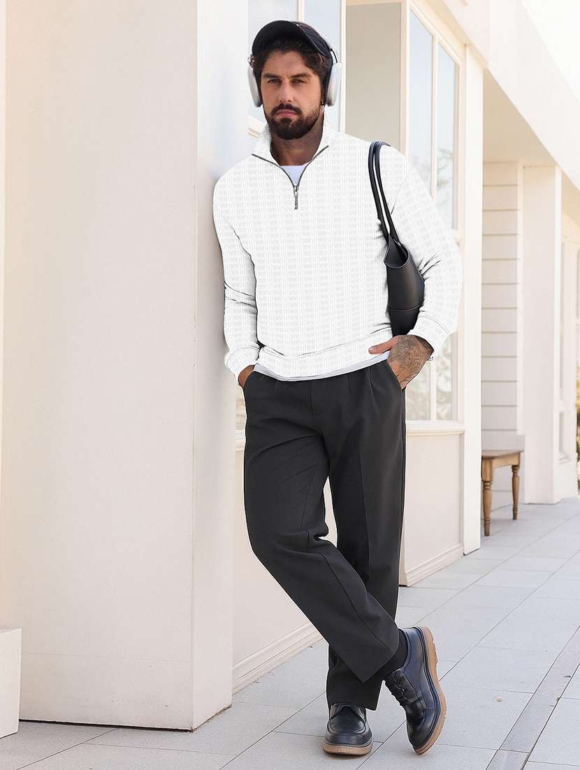 men self design long sleeve regular fit t-shirt - 22590235 -  Standard Image - 3