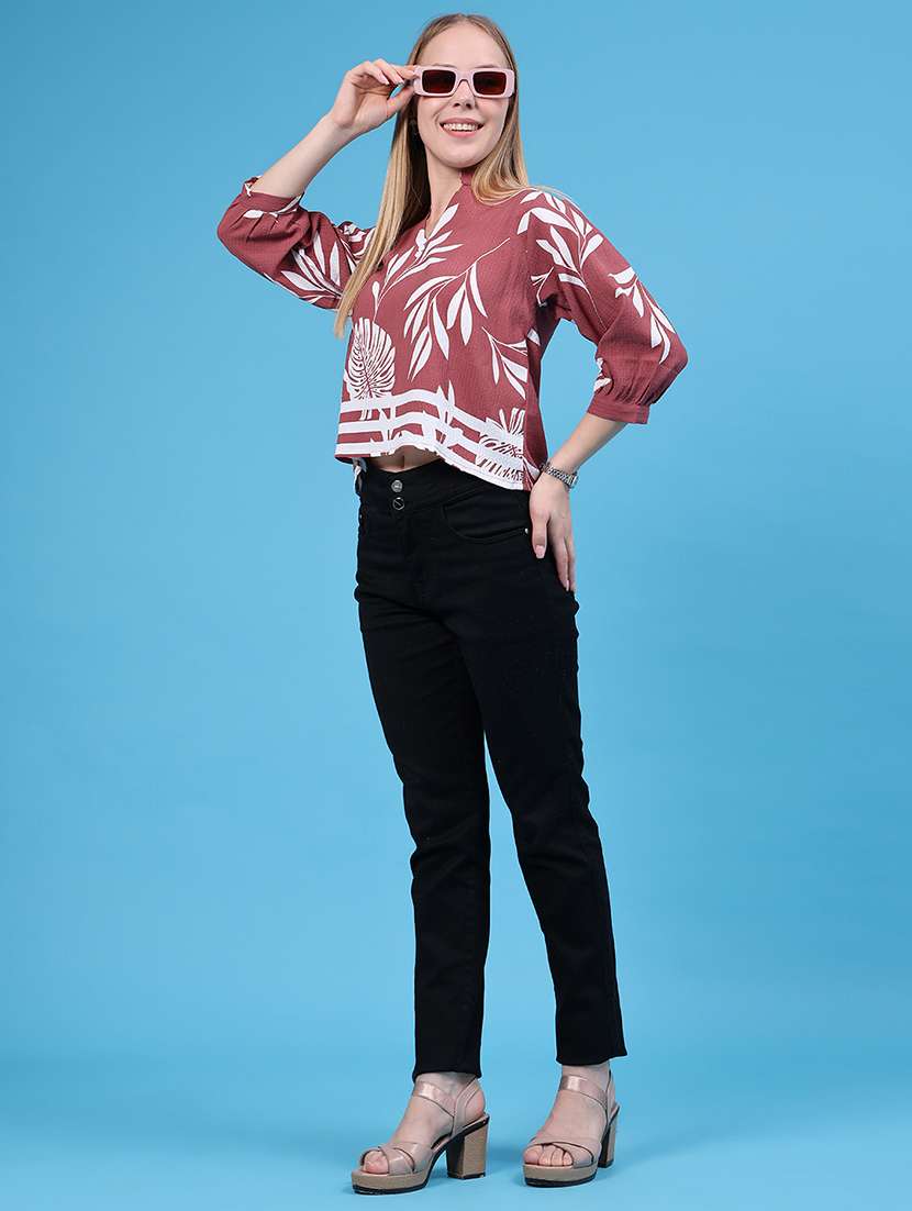 Women Printed Three Quarter Sleeves Regular Fit - 22590527 -  Standard Image - 5
